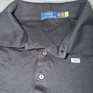 Polo Ralph Lauren Mens Black Long Sleeve Polo Shirt Big & Tall 3XLT